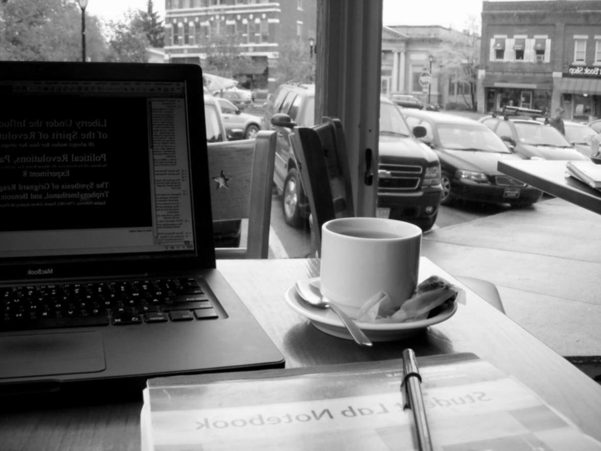 Financial analysis workspace with charts and data